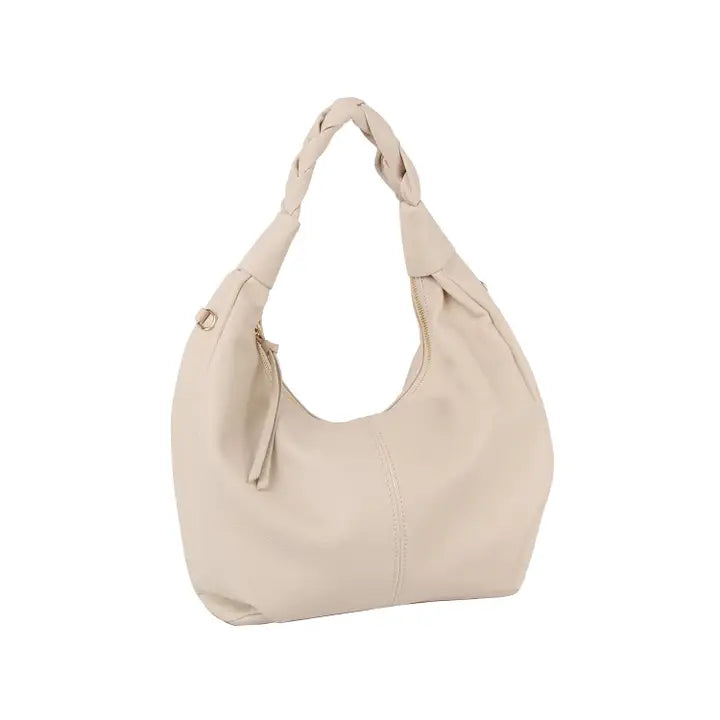 Braid Handle Women's Hobo/Crossbody Shoulder Bag