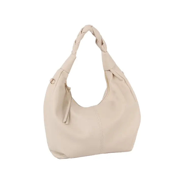 Braid Handle Women's Hobo/Crossbody Shoulder Bag