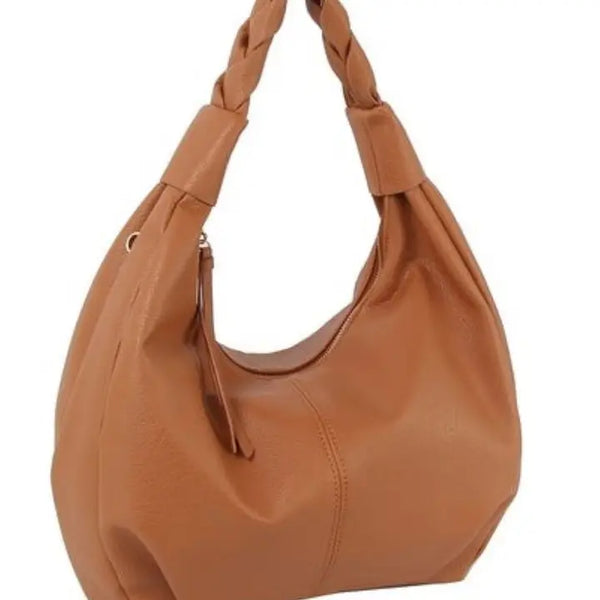 Braid Handle Women's Hobo/Crossbody Shoulder Bag