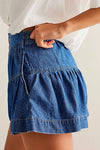 Button-Front Denim Shorts -  2 Colors