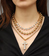 TOVA - Cross Necklace in Clear