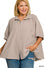 Easy Breezy Stripe Button Top, Mocha
