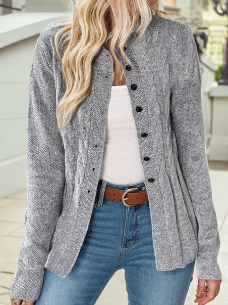 Cable Cardigan Sweater