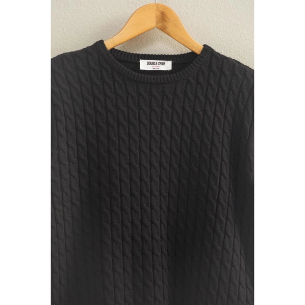 Cable Knit Short Sleeve Sweater Top - 4 Colors