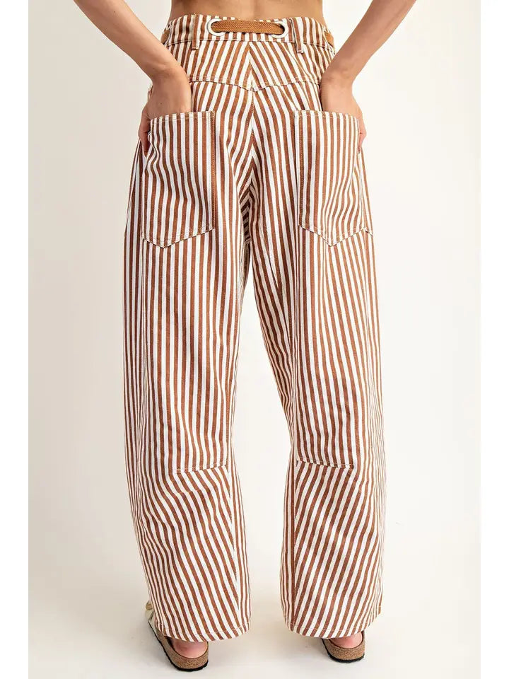 Relaxed Striped Drawstring Pants 3 Colors