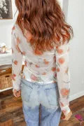 Pretty Petals Mesh Top