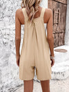 Casual Short Jumpsuit With Adjustable Straps - 3 Colors