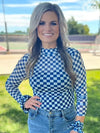 Checkered Mesh Top 3-Colors