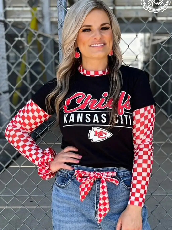 Checkered Mesh Top 3-Colors