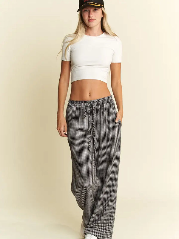 Checkered Print Boxer Pants - 2 Colors