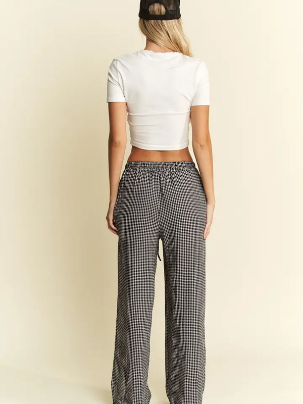 Checkered Print Boxer Pants - 2 Colors