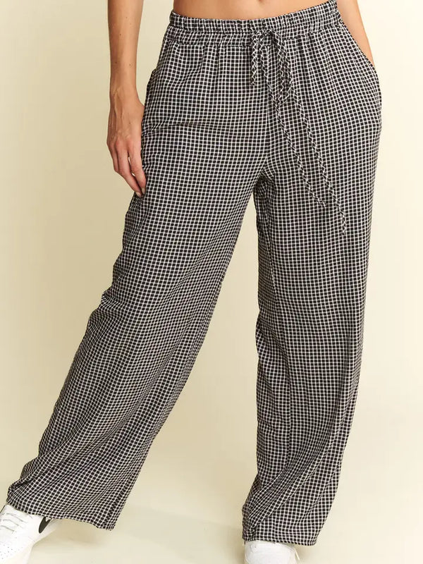 Checkered Print Boxer Pants - 2 Colors