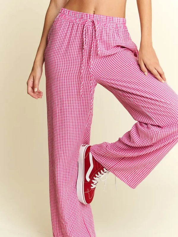 Checkered Print Boxer Pants - 2 Colors