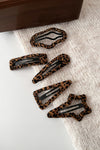 Chestnut Leopard Print Hollow Hair Clip