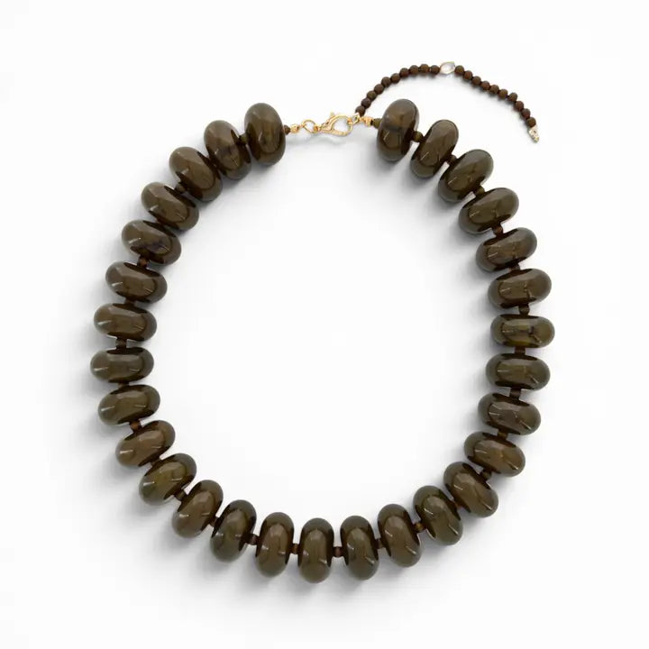 Oversized Candy Necklace, Brown