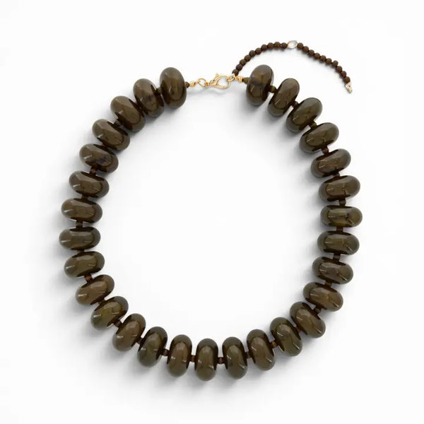 Oversized Candy Necklace, Brown