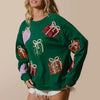 Christmas Gifts Sequin Embroidered Sweatshirt