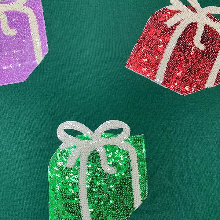 Christmas Gifts Sequin Embroidered Sweatshirt