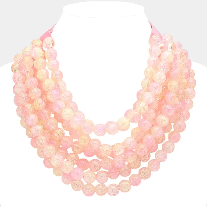 Chunky Acrylic Bead Magnetic Necklace