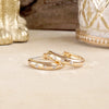 Classic Bubble Hoops – Gold with Crystal, Pearl, or Turquoise