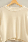 Cropped Oversized Sweater - 4 Colors