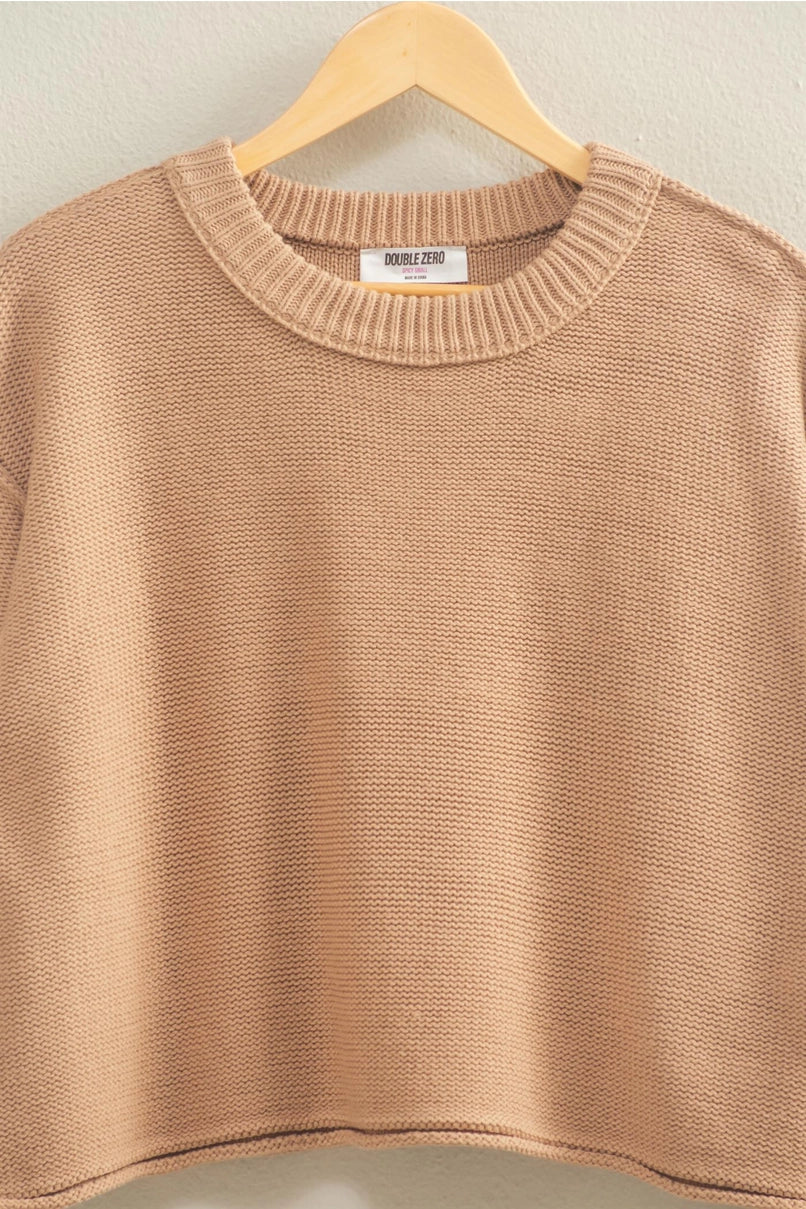 Cropped Oversized Sweater - 4 Colors