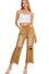 Washed Distressed Knee and Hem Cropped Pants Zenana Deep Camel