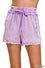 Tencel Mineral Washed Shorts Lavender