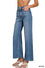 High Waist Wide Leg Straight Denim Jeans