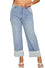 Curvy Fit high Rise Cuffed Wide Leg Denim Pants