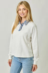 Denim Collar Washed Polo Shirt - 2 Colors