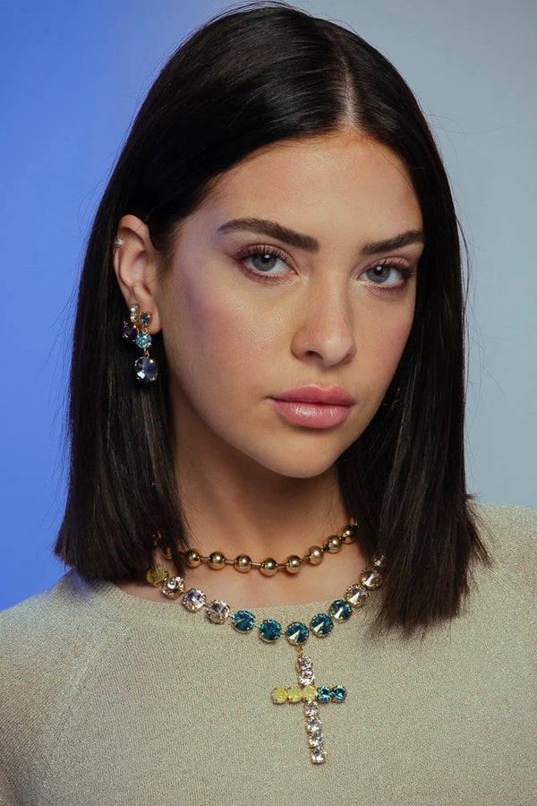 TOVA - Donatella Necklace in Champagne Aqua