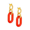Resin Oval Link Drop Earring