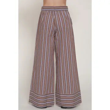 Weekend Escape Stripe Pants, Brown
