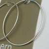 Silver Endless Hollow Hoop Earring