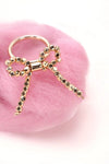 Facet Bead Bow Ribbon Ring