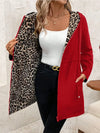 Fall Double-Sided Leopard Print Reversible Hoodie Jacket