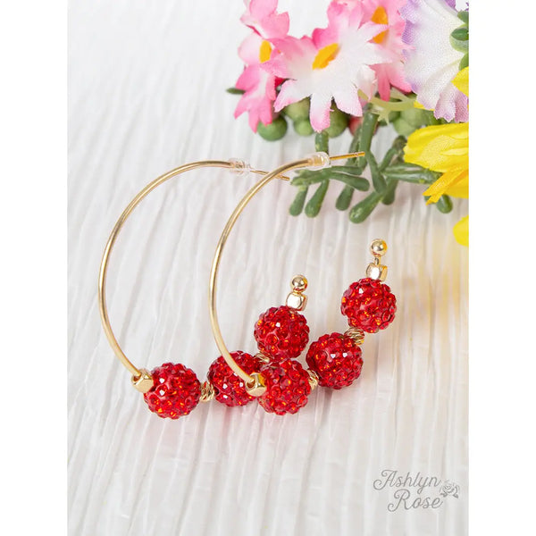 Firework Show Beaded Hoop, Red and Blue