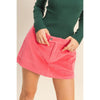 Flirty Corduroy Mid Waist Mini Skort - 2 Colors