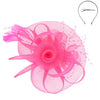 Floral Feathered Organza Mesh Fascinator