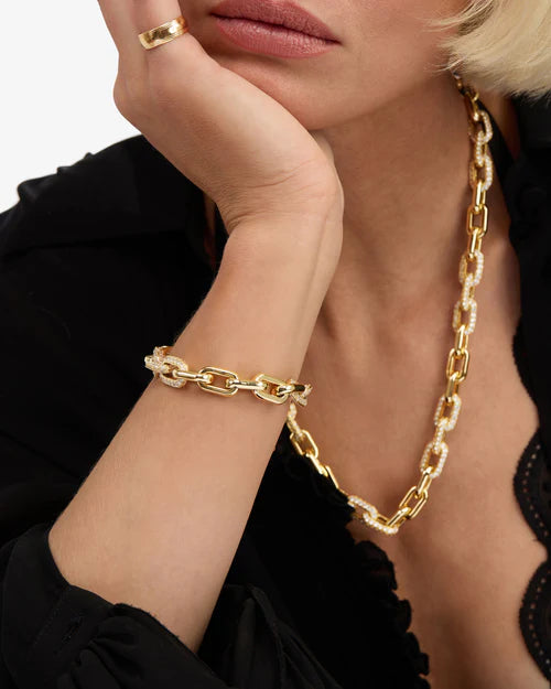 Melinda Maria - Frankie Pavè Chain Bracelet