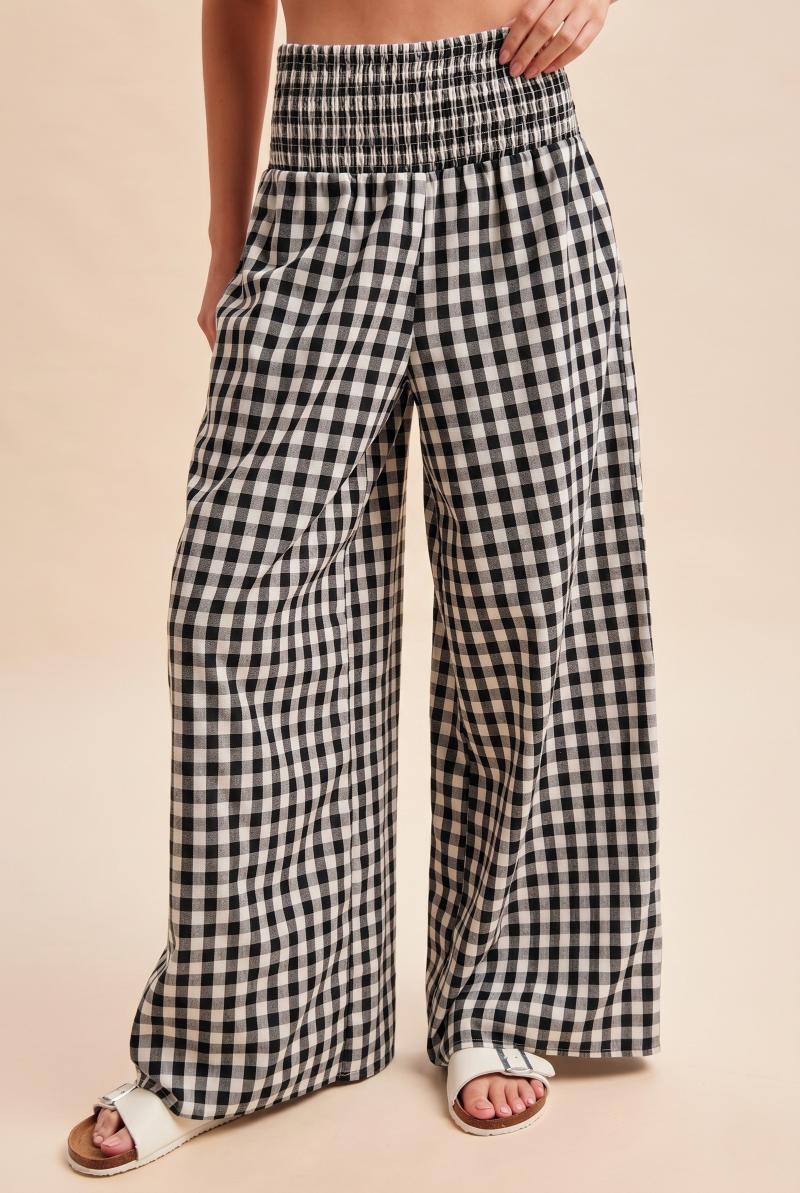 Countryside Gingham Wide Leg Pants