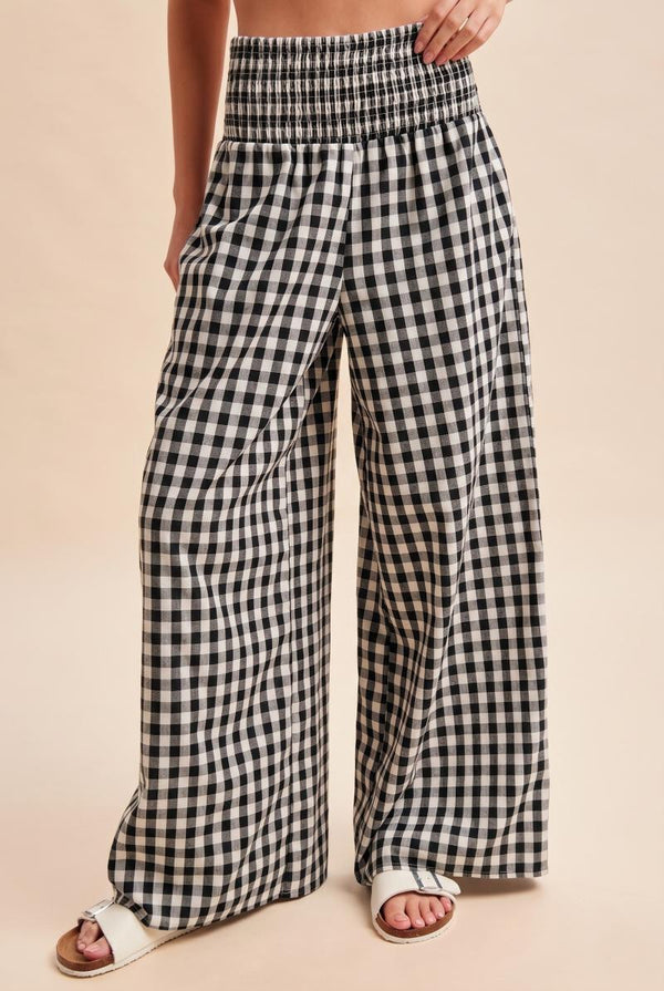 Countryside Gingham Wide Leg Pants