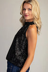 Glitter Halter Neck Top - 2 Colors