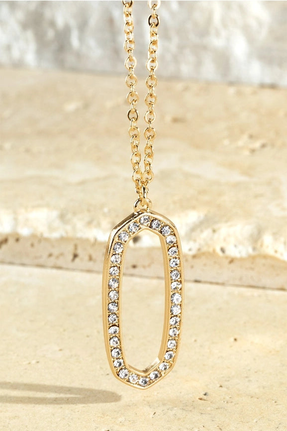 Rhinestone Pendant Necklace