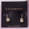Gold Dipped Mini Rectangle Drop Earrings