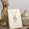 Grace Notes – Dainty Charm Cluster Necklace on Paperclip Chain - Pearl or Turquoise