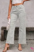 Pretty Wild Leopard Pants - Gray