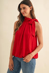 Halter Tie Neck Bubble Sleeveless Top