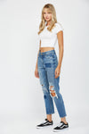 The Mixed Blues High Rise Boyfriend Crop Jeans